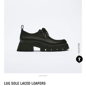 Zara SOLD OUT Lug Sole Laced Loafers